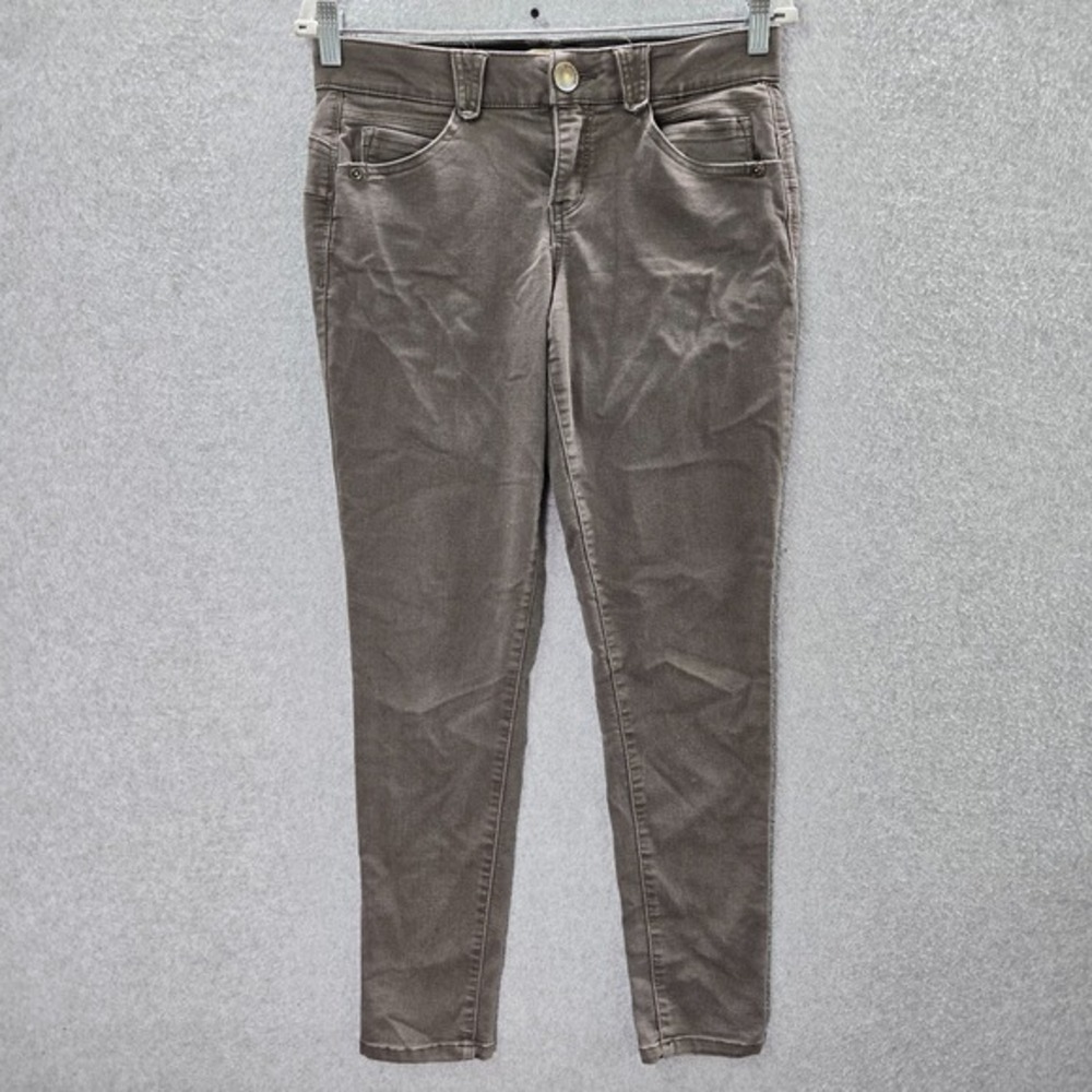 Democracy Women Jeans 6 Brown Ab Solution Skinny Pockets Mid Rise 29 in Inseam